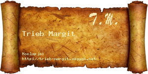 Trieb Margit névjegykártya